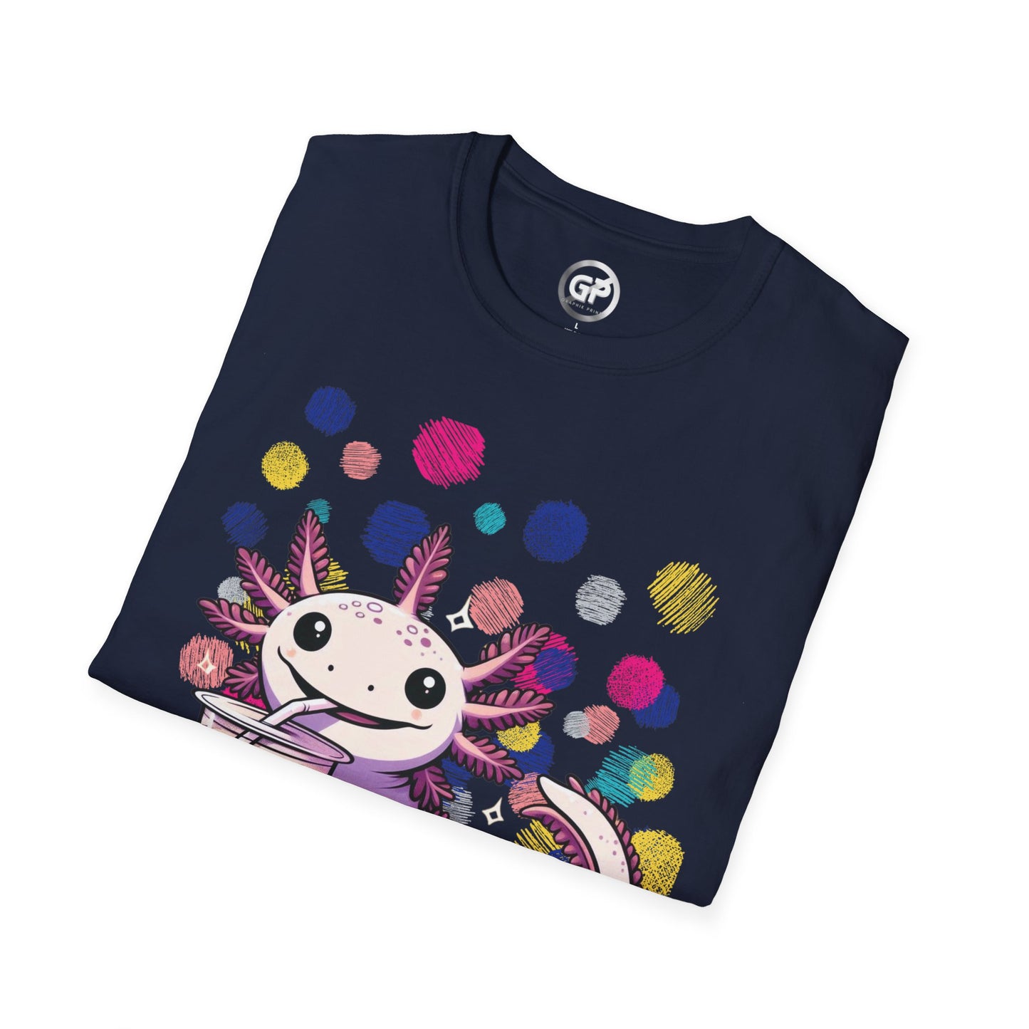 Axolotl Loves Boba T-shirt